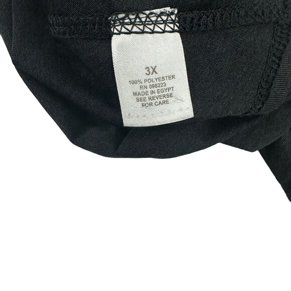 Bcg Plus Size 3X Black Long Sleeve V Neck Active Top Polyester Made In Egypt - Picture 4 of 6